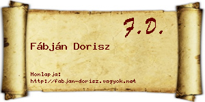 Fábján Dorisz névjegykártya